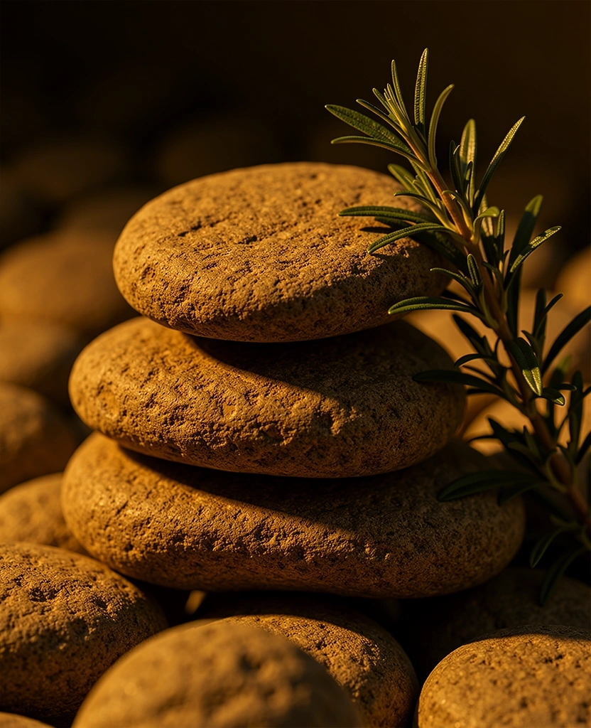 Prirodna tekstura kamena i bilja